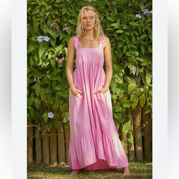Free People Isabella Maxi Dress Boho Summer Vacation Resort Lightweight Sz Small - Picture 1 of 8